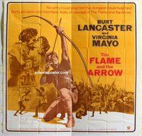 n181 FLAME & THE ARROW int'l six-sheet movie poster R71 Burt Lancaster, Mayo