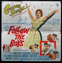 n183 FOLLOW THE BOYS six-sheet movie poster '63 Connie Francis sings!