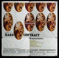 n192 HARD CONTRACT int'l six-sheet movie poster '69 James Coburn, Lee Remick