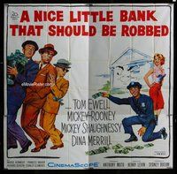 n230 NICE LITTLE BANK THAT SHOULD BE ROBBED six-sheet movie poster '58