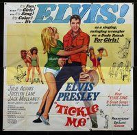 n261 TICKLE ME six-sheet movie poster '65 Elvis Presley, sexy Julie Adams!