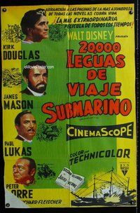 n605 20,000 LEAGUES UNDER THE SEA Argentinean movie poster '55