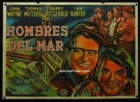 n062 LONG VOYAGE HOME Argentinean two-panel movie poster '40 John Wayne