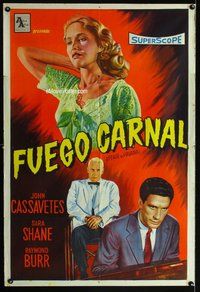 n609 AFFAIR IN HAVANA Argentinean movie poster '57 Cassavetes