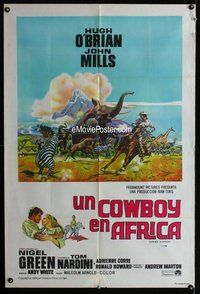 n611 AFRICA - TEXAS STYLE Argentinean movie poster '67 cool image!