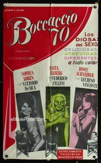 n632 BOCCACCIO '70 Argentinean movie poster '62 Fellini, Loren