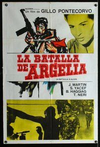 n623 BATTLE OF ALGIERS Argentinean movie poster R80s Pontecorvo