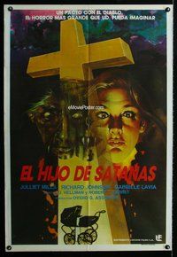 n626 BEYOND THE DOOR Argentinean movie poster '74 Italian horror!