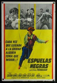 n629 BLACK SPURS Argentinean movie poster '65 Rory Calhoun