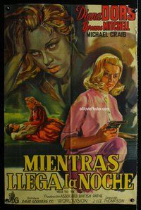 n631 BLONDE SINNER Argentinean movie poster '56 bad Diana Dors!