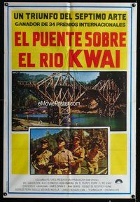 n633 BRIDGE ON THE RIVER KWAI Argentinean movie poster R70s Holden