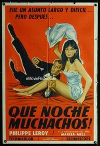 n642 CHE NOTTE RAGAZZI Argentinean movie poster '66 Philippe Leroy