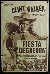 n643 CHEYENNE: WAR PARTY Argentinean movie poster '57 Clint Walker