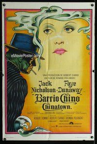 n644 CHINATOWN Argentinean movie poster '74 Nicholson, Polanski