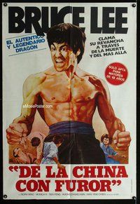 n646 CHINESE CONNECTION Argentinean movie poster R80s Bruce Lee