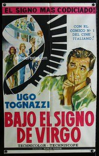 n653 CONJUGAL BED Argentinean movie poster '63 Ugo Tognazzi