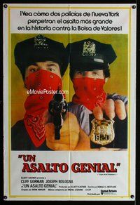n655 COPS & ROBBERS Argentinean movie poster '73 Cliff Gorman