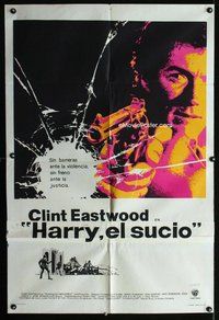 n671 DIRTY HARRY Argentinean movie poster '71 Clint Eastwood