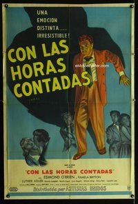 n672 DOA Argentinean movie poster '50 O'Brien, classic noir!