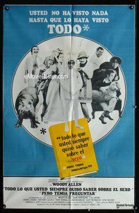 n680 EVERYTHING YOU ALWAYS WANTED TO KNOW ABOUT SEX Argentinean one-sheet movie poster '72