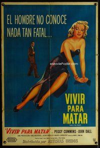 n702 DEADLY IS THE FEMALE Argentinean movie poster '50
