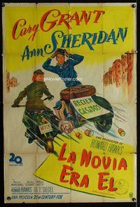 n711 I WAS A MALE WAR BRIDE Argentinean movie poster '49 Grant