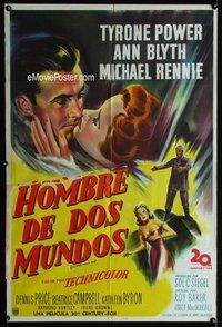 n713 I'LL NEVER FORGET YOU Argentinean movie poster '51 Power