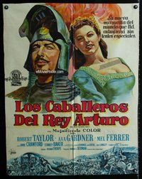 n727 KNIGHTS OF THE ROUND TABLE Argentinean movie poster '54 Robert Taylor