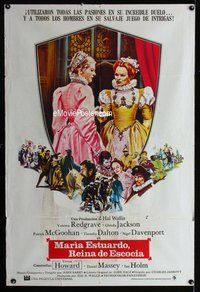 n747 MARY QUEEN OF SCOTS Argentinean one-sheet movie poster '72 Redgrave