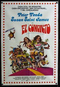 n759 OUTLAW BLUES Argentinean movie poster '77 Fonda, Drucker art