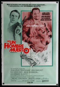 n761 OUTSIDE MAN Argentinean one-sheet movie poster '72 Trintignant, Margret