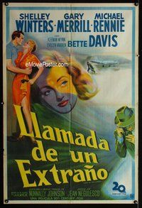 n766 PHONE CALL FROM A STRANGER Argentinean movie poster '52 Davis