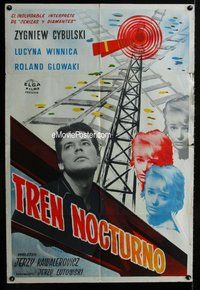 n767 POCIAG Argentinean movie poster '59 Polish train mystery!