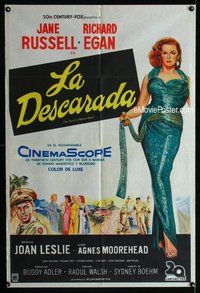n777 REVOLT OF MAMIE STOVER Argentinean movie poster '56 Russell