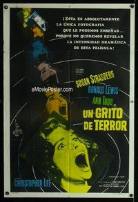 n786 SCREAM OF FEAR Argentinean movie poster '61 Hammer, Strasberg