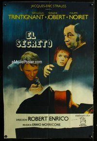 n787 SECRET Argentinean movie poster '74 Jean-Louis Trintigant