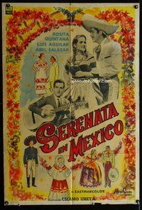 n794 SERENADE IN MEXICO Argentinean movie poster '56 Quintana