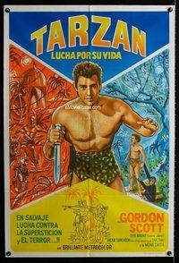 n811 TARZAN'S FIGHT FOR LIFE Argentinean movie poster R60s Scott