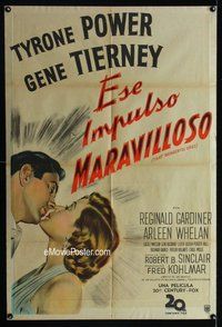 n815 THAT WONDERFUL URGE Argentinean movie poster '49 Tierney