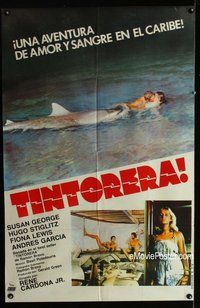 n820 TINTORERA Argentinean movie poster '77 horror, tiger sharks!