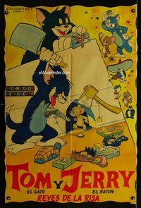n823 TOM & JERRY REYES DE LA RISA '50s Argentinean movie poster