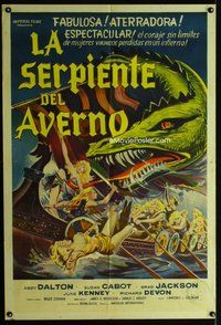 n836 VIKING WOMEN & THE SEA SERPENT Argentinean movie poster '58