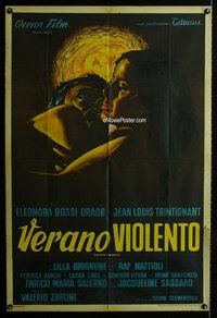 n838 VIOLENT SUMMER Argentinean movie poster '59 Trintignant