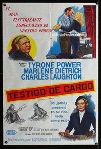 n850 WITNESS FOR THE PROSECUTION Argentinean movie poster '58