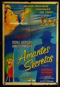 n854 YOUNG LOVERS Argentinean one-sheet movie poster '54 Anthony Asquith