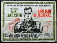 n081 BIRDMAN OF ALCATRAZ British quad movie poster '62 great Peak art!