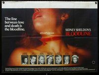 n083 BLOODLINE British quad movie poster '79 Audrey Hepburn, Gazzara
