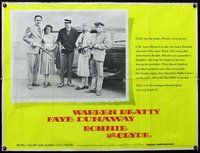n084 BONNIE & CLYDE British quad movie poster R70s Warren Beatty, Faye Dunaway