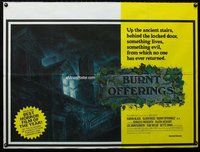 n085 BURNT OFFERINGS British quad movie poster '76 spooky house art!