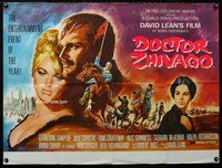 n096 DOCTOR ZHIVAGO British quad movie poster '65 David Lean epic!